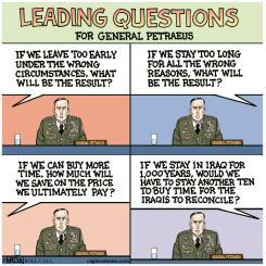 LEADING QUESTIONS FOR GENERAL PETRAEUS by R.J. Matson