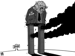 BUSH IN IRAQ by Emad Hajjaj