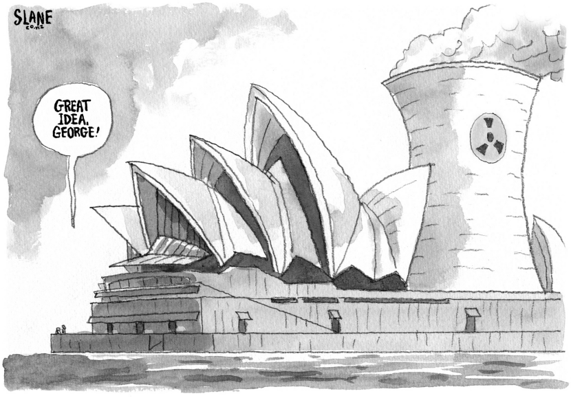 George Bush Invades Australia - GREYSCALE