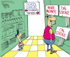 TEACHERS ON STRIKE  by Gary McCoy