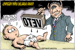 NINGUN NIÃ±O DEJADO VIVO /  by Monte Wolverton