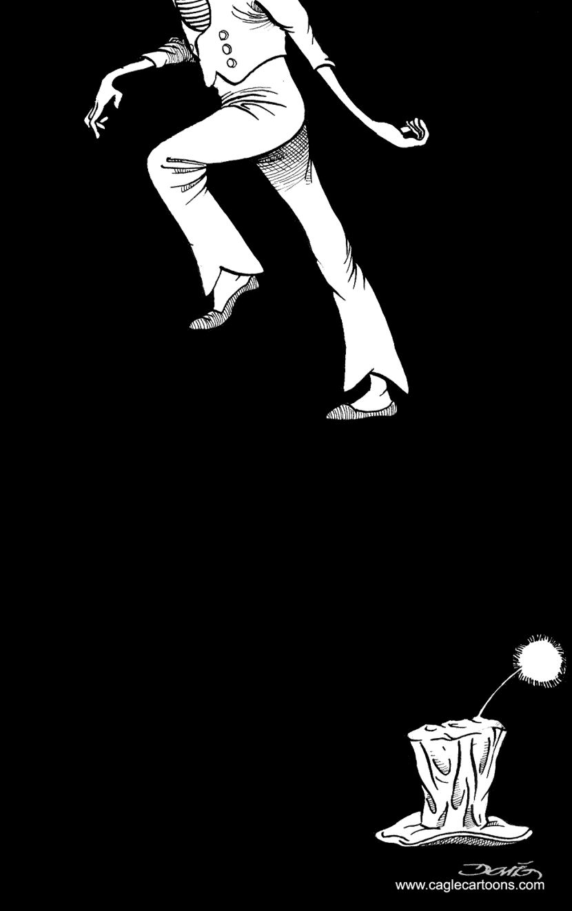 Marcel Marceau en la escalera