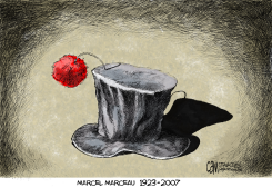 MARCEL MARCEAU  by Cam Cardow