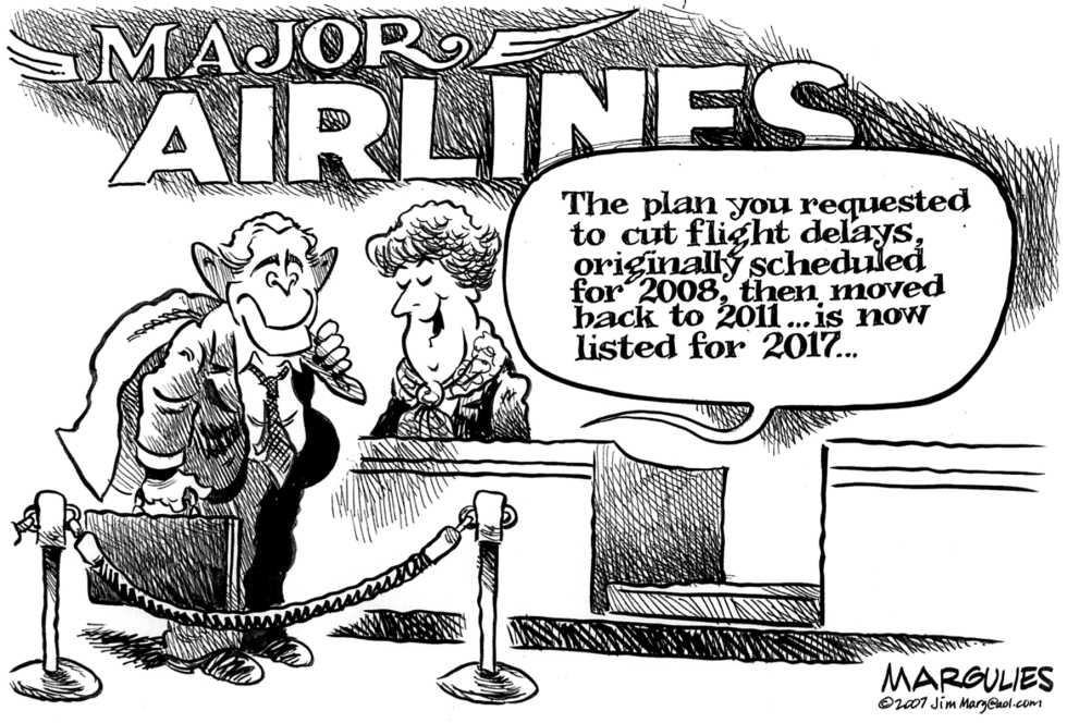 Bush tackles flight delays