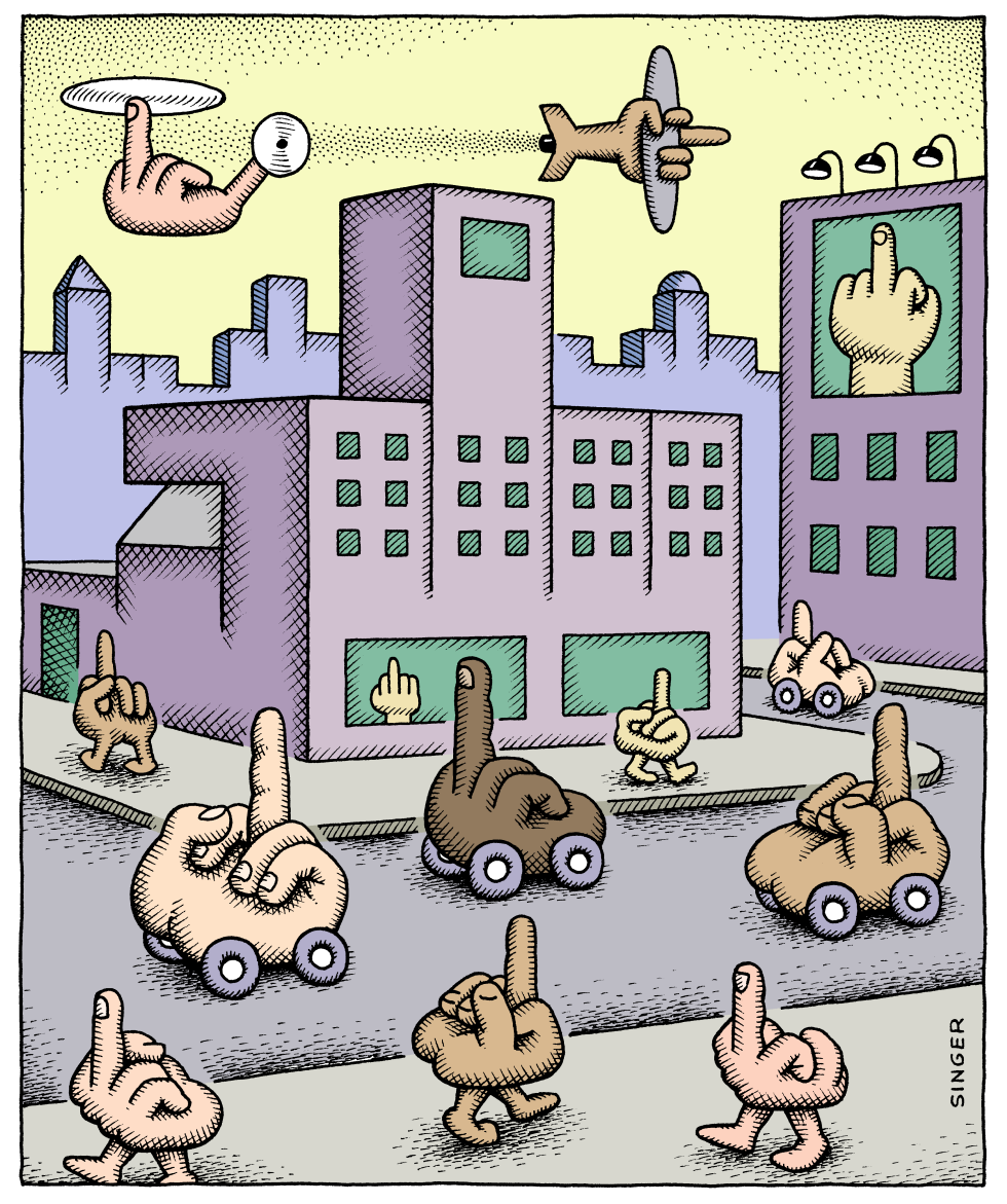 Everyone is Flipping off Everyone Else color