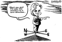 HILLARYS NEW DIRECTION by Jimmy Margulies