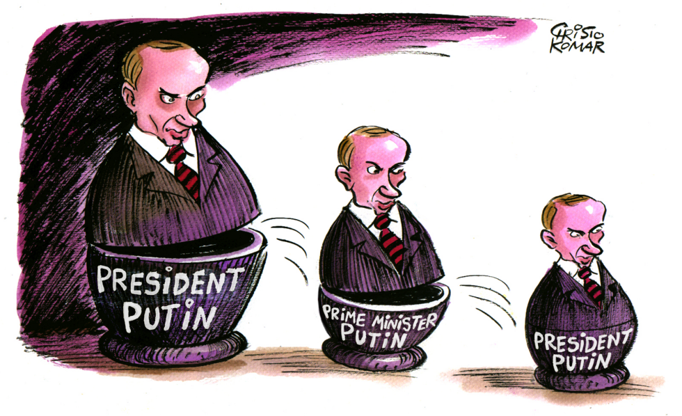 Putins Matryoshka Nesting Dolls - COLOR