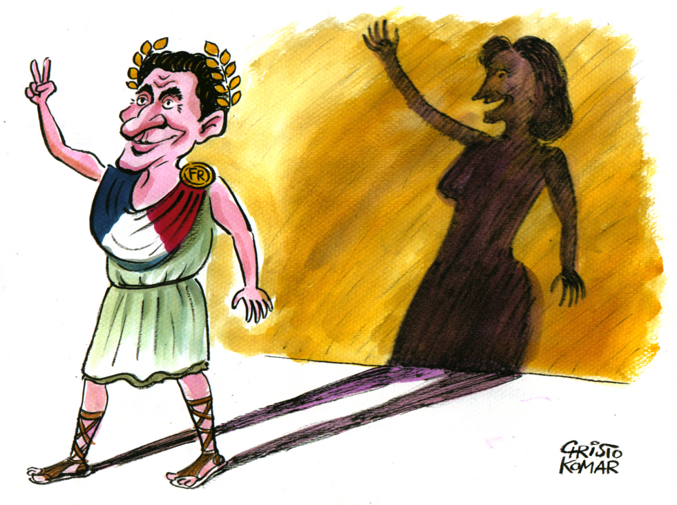 Sarkozy and his shadow - COLOR