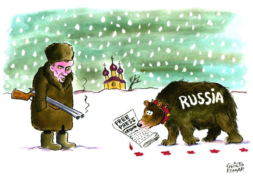 Putin and free press - COLOR