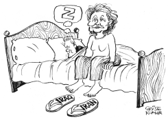 HILLARY S FLIP-FLOPS - B&W by Christo Komarnitski
