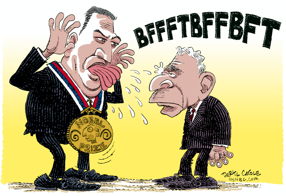  GORE NOBEL PRIZE AND BUSH  by Daryl Cagle