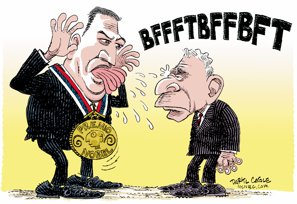  PREMIO NOBEL GORE Y BUSH  by Daryl Cagle