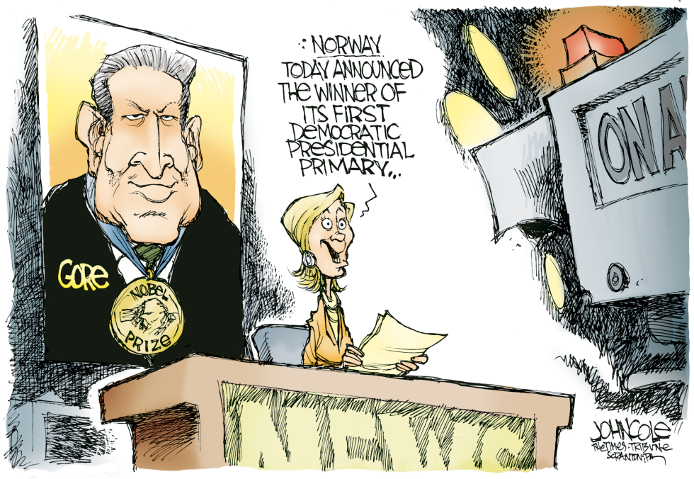 Gore wins Nobel CORRECTED