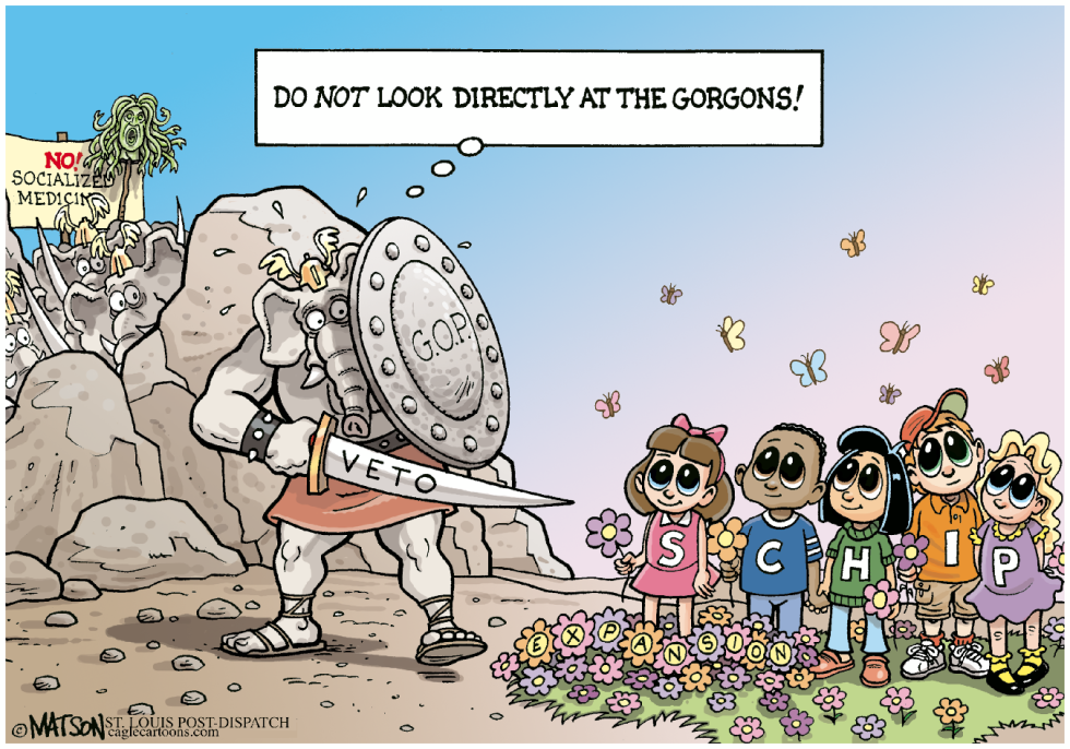 Vetoing Children's Health Insurance-COLOR