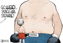 CANADA PUNCH HIM  by Cam Cardow