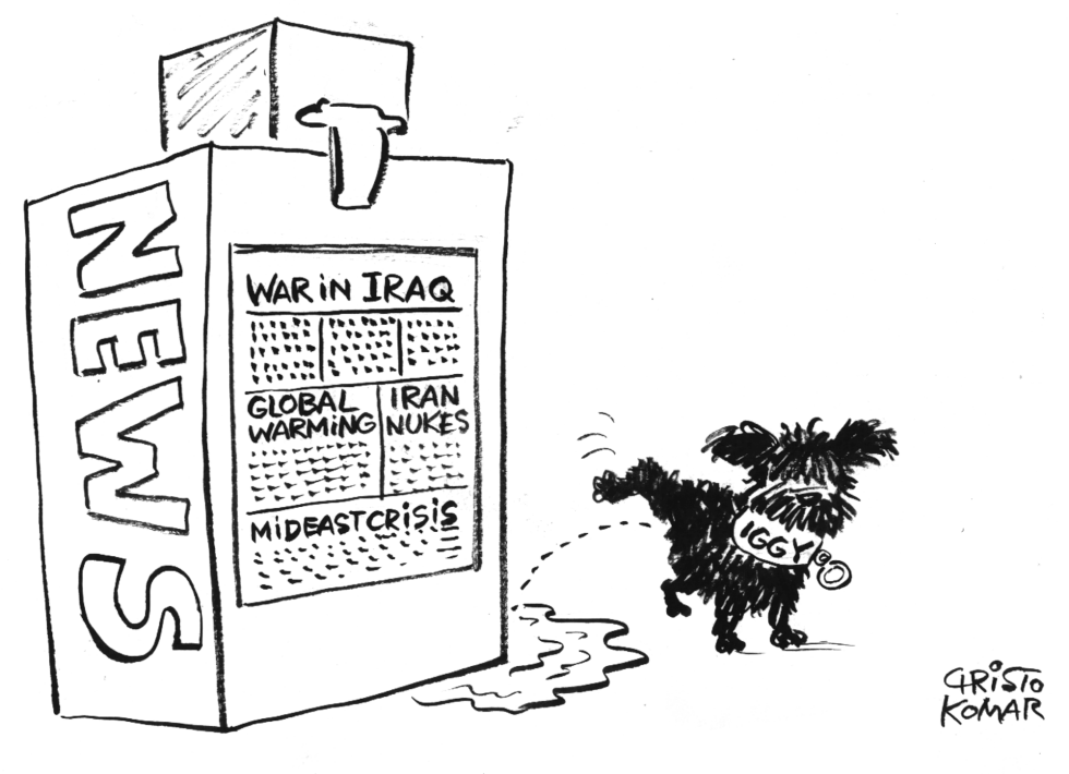 Iggy The NewsMaker - B&W