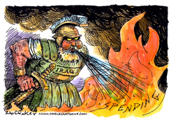 IRAQ SPENDING  by Sandy Huffaker