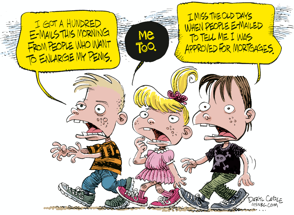  E-MAIL AND KIDS  by Daryl Cagle