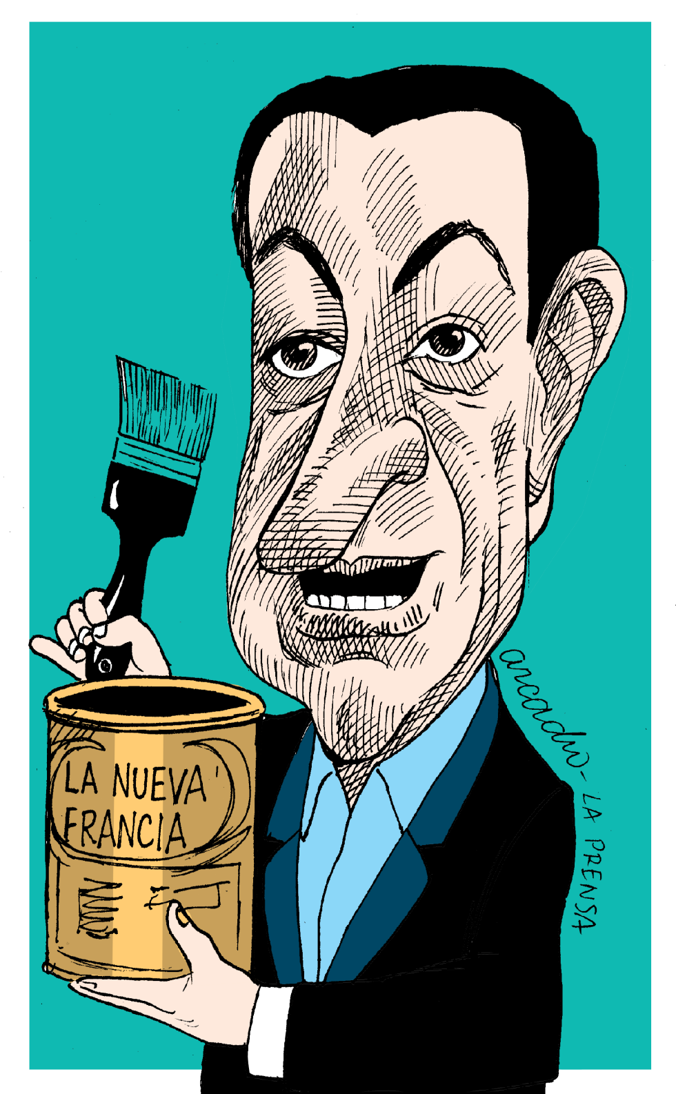  NICOLáS SARKOZY FRANCIA COL by Arcadio Esquivel