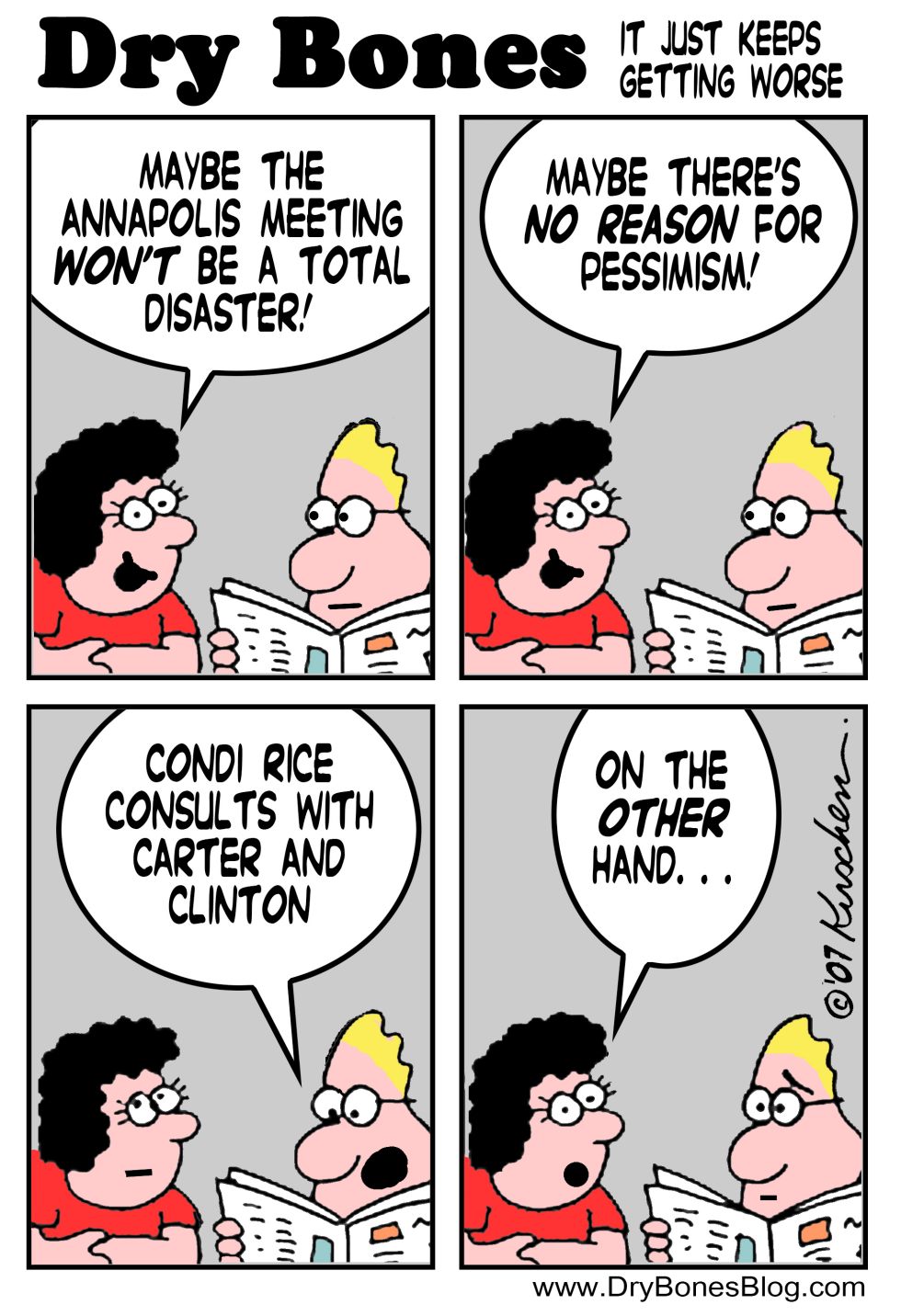 Annapolis, Worries, clinton, carter, condi, rice