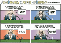 JUDGE MUKASEY ON WATERBOARDING by R.J. Matson