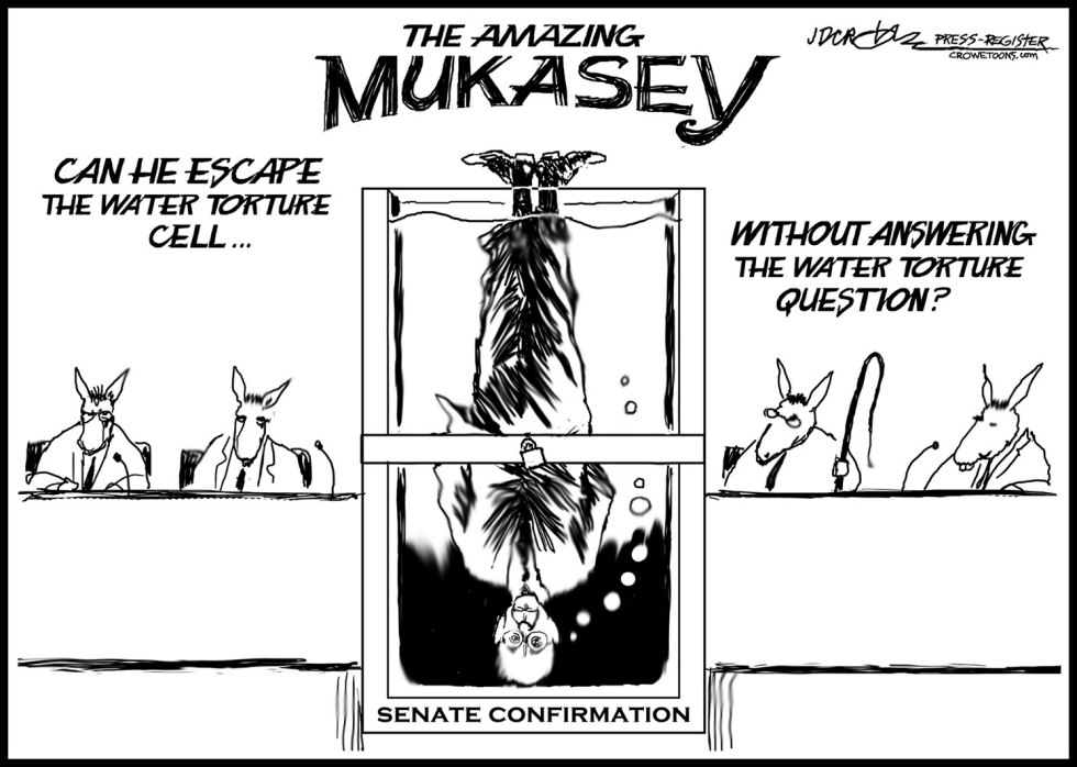 b/w mukasey water torture