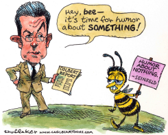 SEINFELD AND COLBERT by Sandy Huffaker