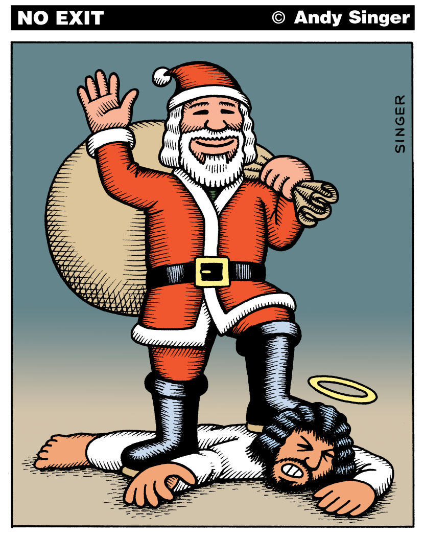 Santa vs Jesus Color Version
