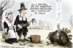 PAT ROBERTSON ENDORSES RUDY by Joe Heller