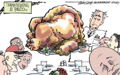 THANKSGIVING AT BALCO  by Mike Keefe