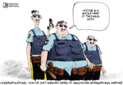 CANADA AIRPORT TROUBLE  by Cam Cardow