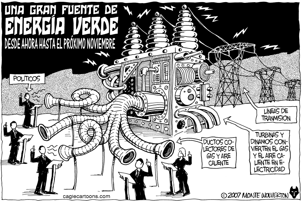 Aire caliente verde