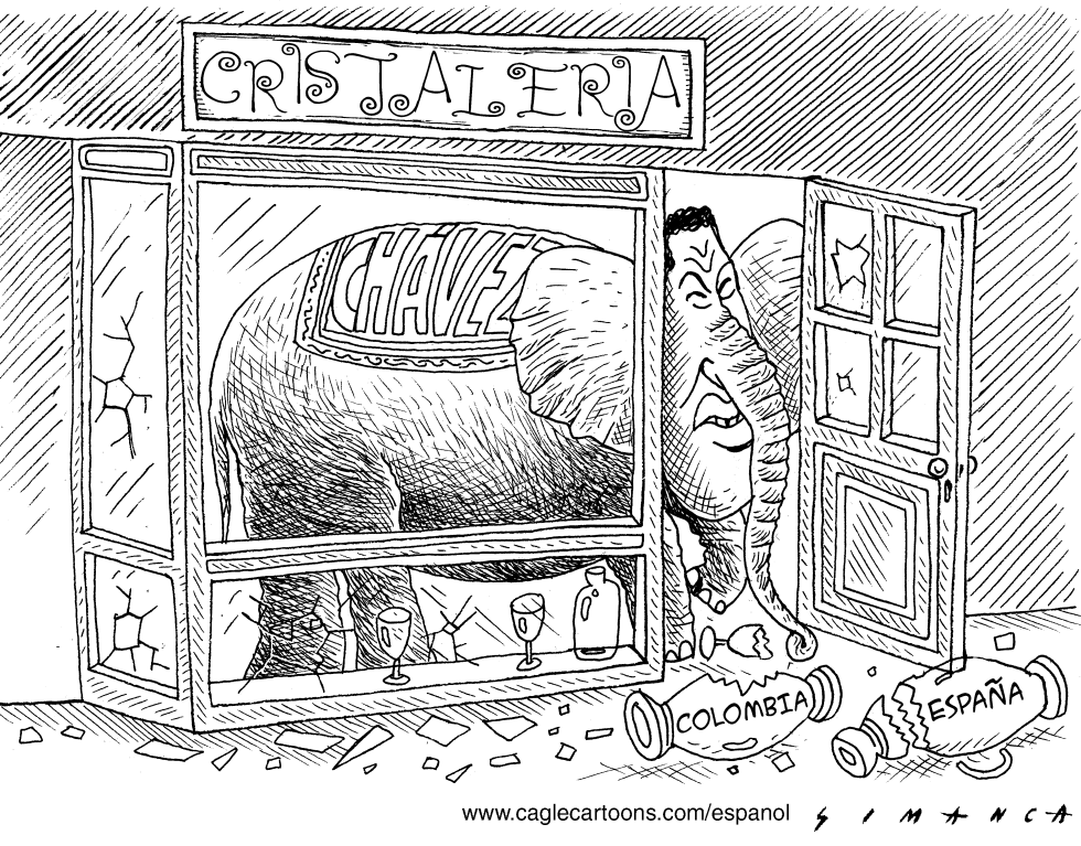  HUGO CHAVEZ IN A CHINA SHOP by Osmani Simanca