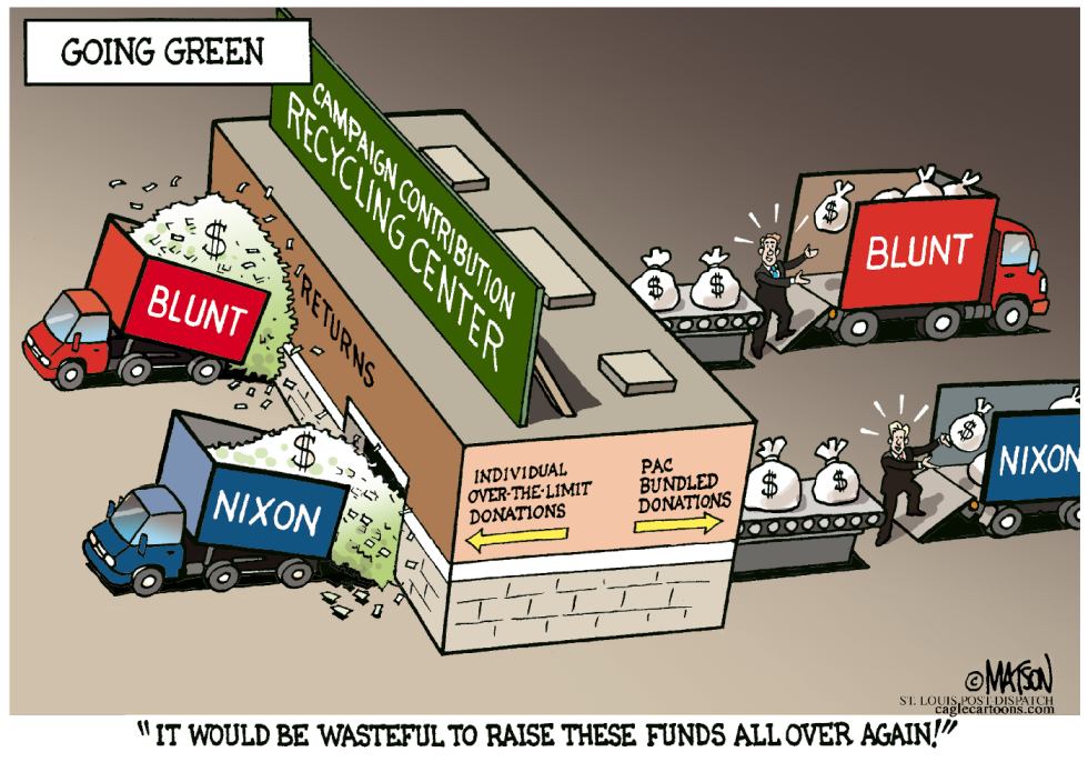Local MO-Blunt And Nixon Recycle Campaign Donations-COLOR