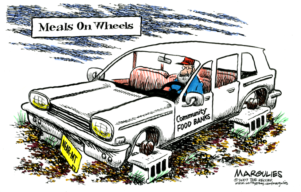 Food Banks problems color