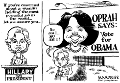 HILLARY AND OPRAH by Jimmy Margulies
