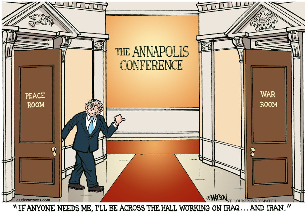 Bush At Annapolis-COLOR