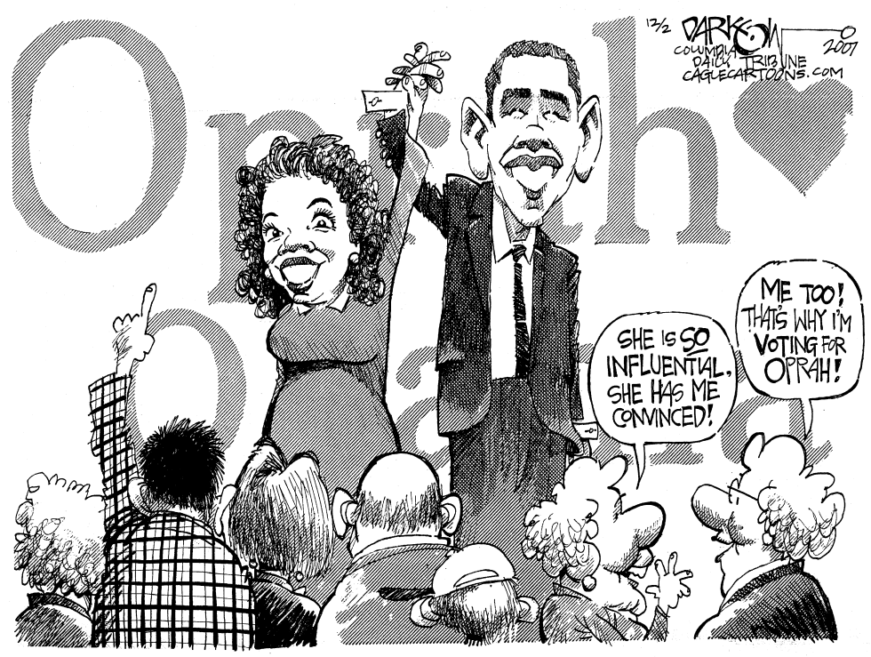  OPRAH BACKS OBAMA by John Darkow