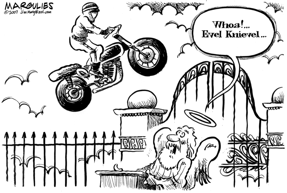 Evel Knievels last stunt