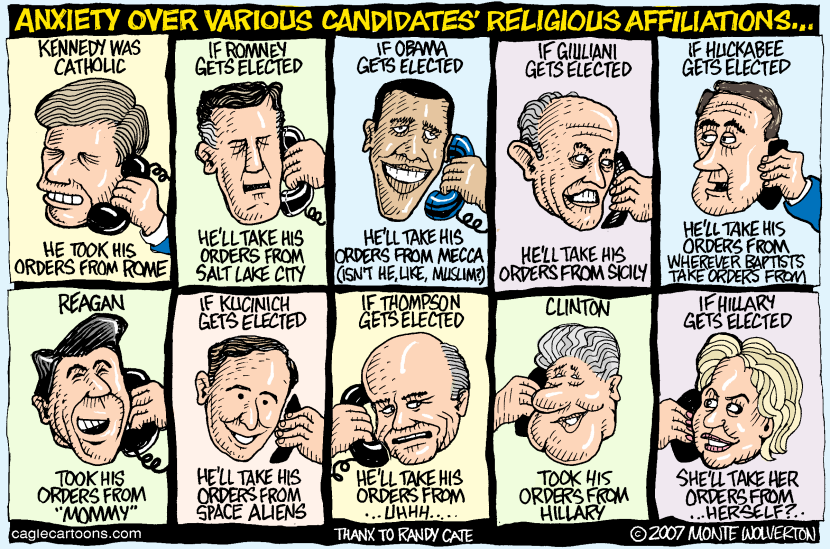 Religious affiliations COLOR