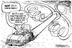DRIVING FIRST SNOW by Joe Heller
