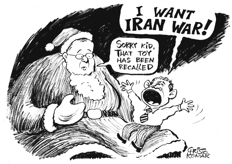 Santa in Trouble - B&W