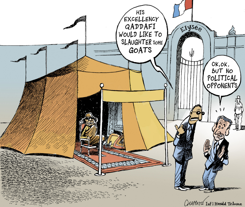 GADHAFI's visit to France