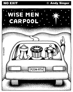 WISE MEN CARPOOL by Andy Singer