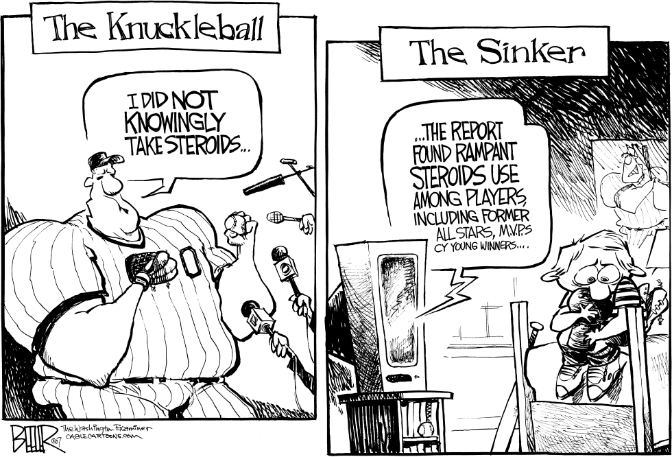  BASEBALL STEROIDS REPORT by Nate Beeler