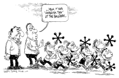 STEROIDS IN BASEBALL by Daryl Cagle