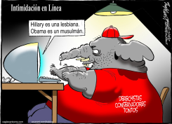 INTIMIDACION EN LINEA /  by Bob Englehart
