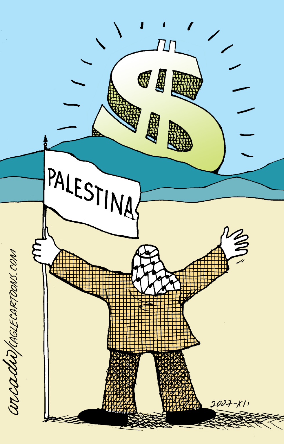  ESTADO PALESTINO RECIBE EL SOL COL by Arcadio Esquivel