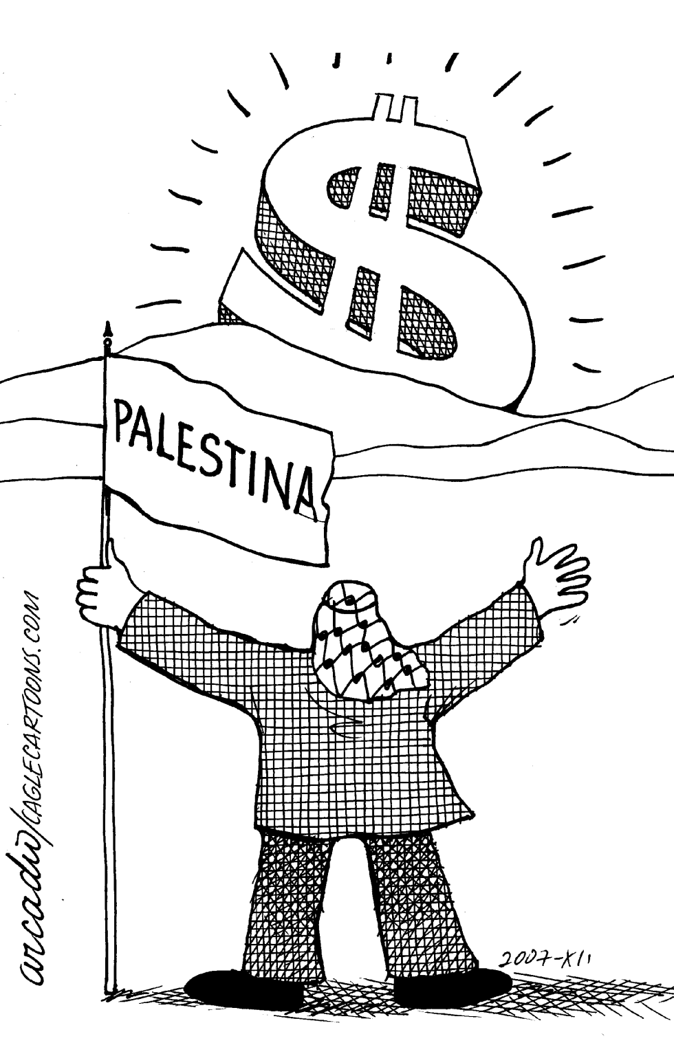  ESTADO PALESTINO RECIBE EL SOL by Arcadio Esquivel