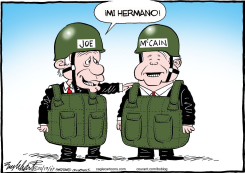 LIEBERMAN DA SU APOYO A MCCAIN / by Bob Englehart